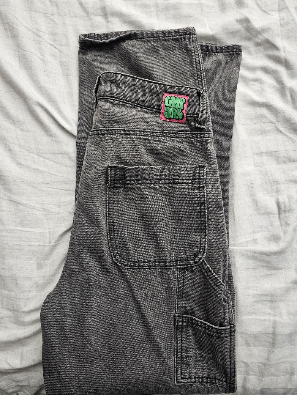 Empyre Baggy Jeans Women's Black Acid Wash Denim Skate Loose Fit Y2K Size 6